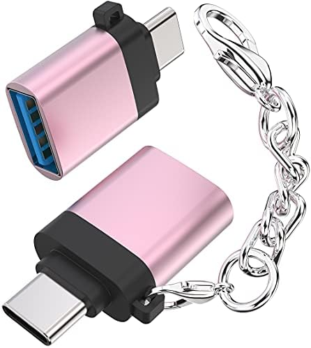 USB C ל- USB מתאם [2-Pack], Thunderbolt 3 ל- USB 3.0 מתאם OTG התואם ל- MacBook Pro Air, Chromebook, Pixelbook,